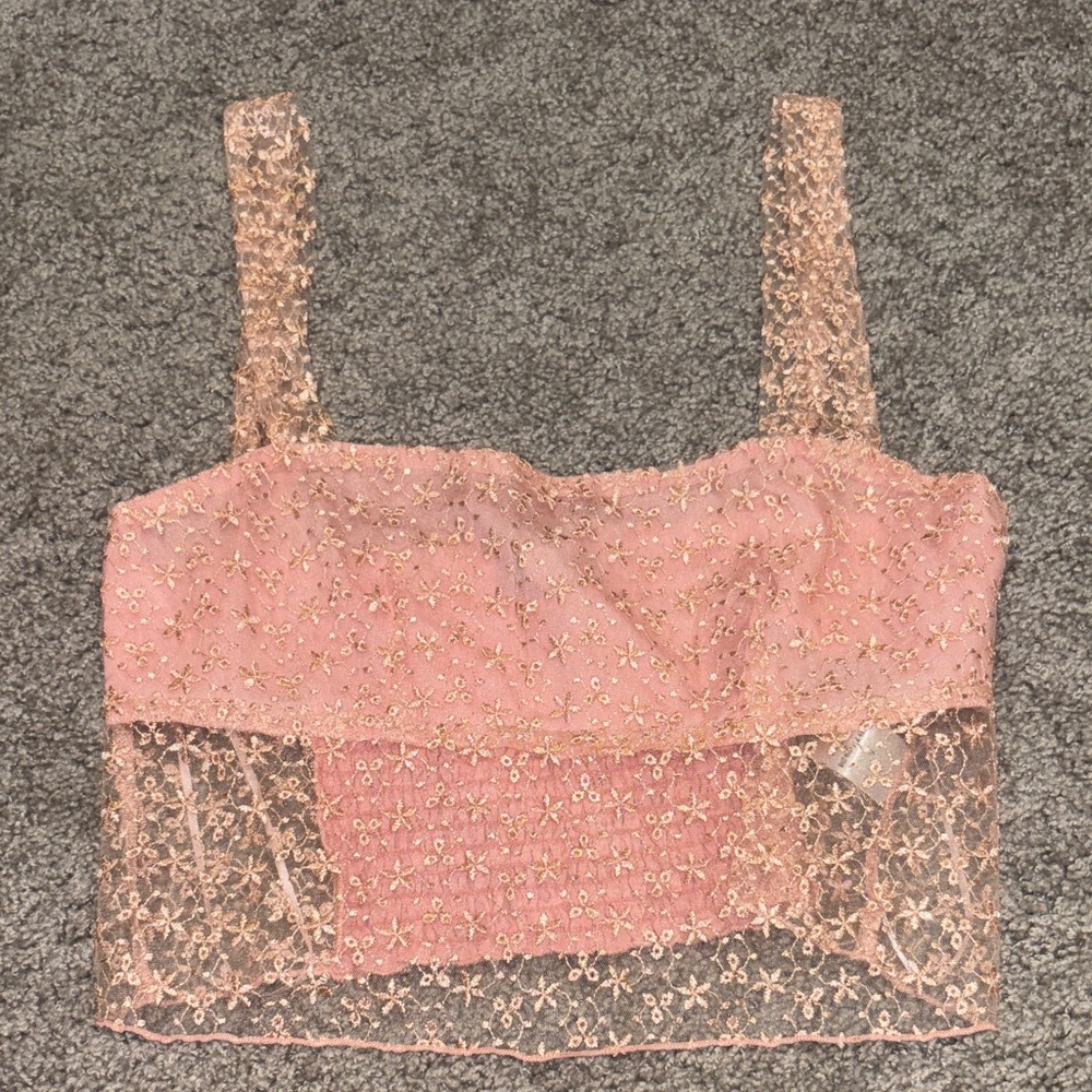 Grey Bandit Lace Top NWT